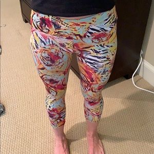 Jungle printed yoga leggings